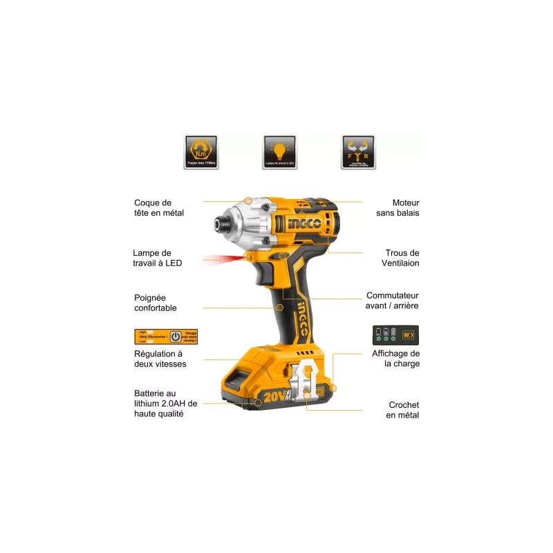 Buy Ingco CIRLI2002 Lithium-Ion Impact Driver online