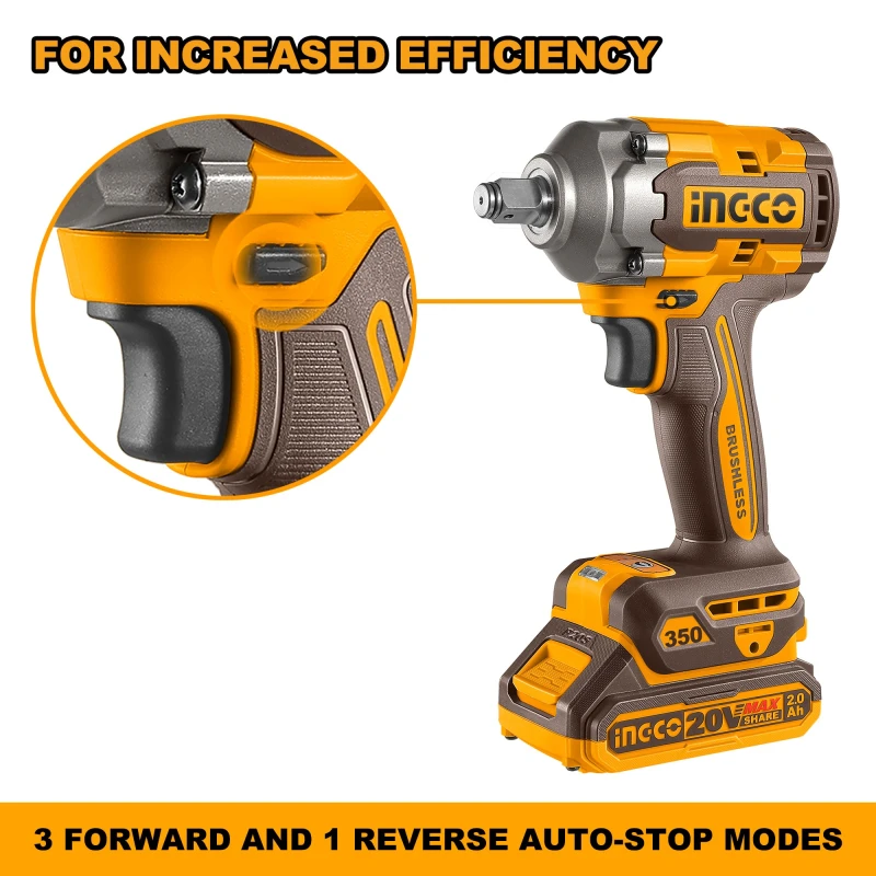 Buy Ingco CIWLI2035 20V 2Ah Impact Wrench Driver online