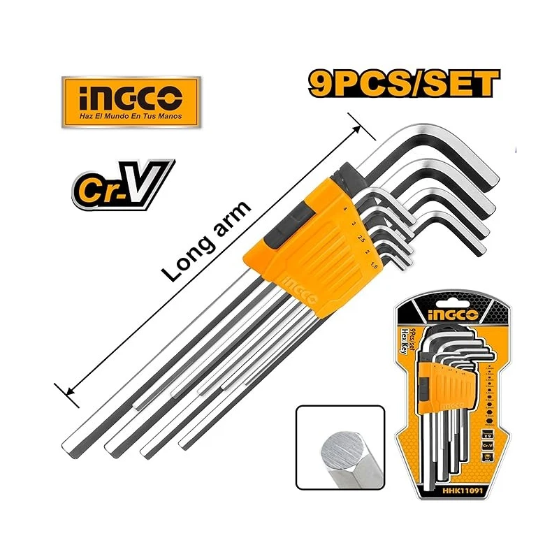 Buy Ingco HHK13091 9 Pcs CR-V Torx Key Set online