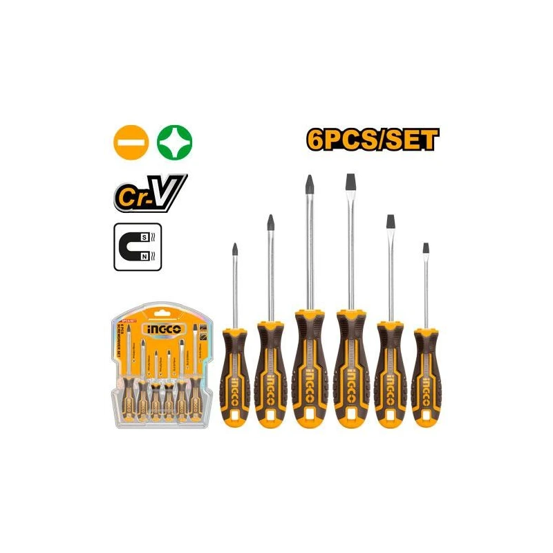 Buy Ingco HKSD0628 CR-V Screwdriver Set online