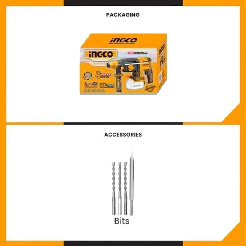 Buy Ingco CRHLI20228 20V Li-ion Cordless Rotary Hammer online