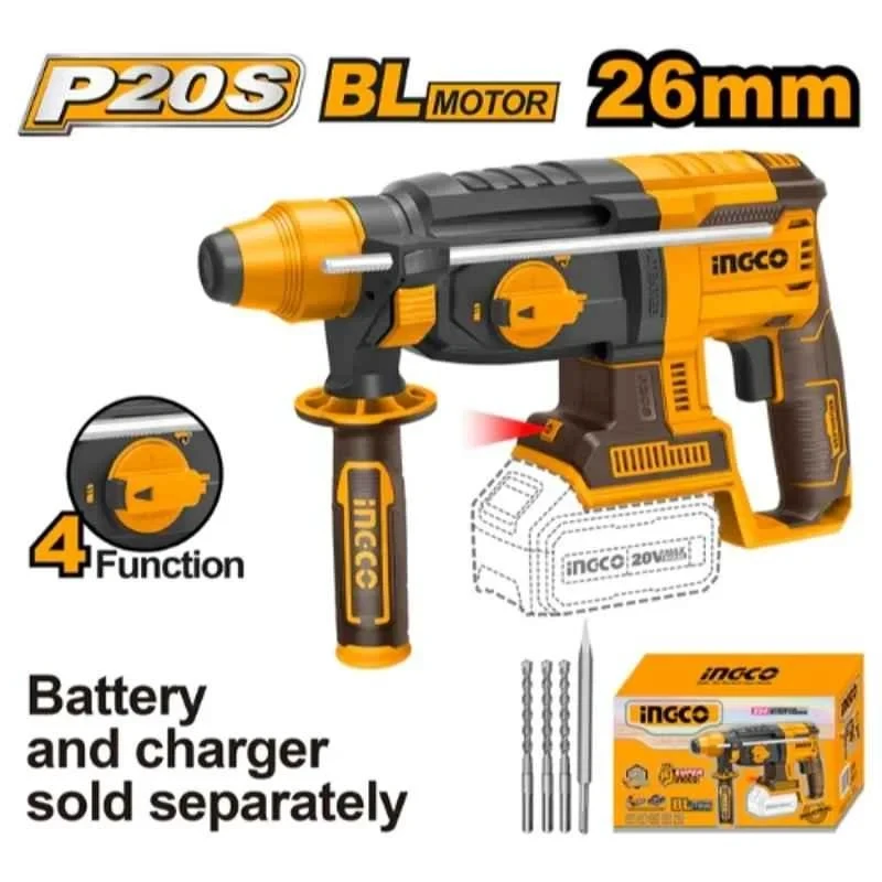 Buy Ingco CRHLI20228 20V Li-ion Cordless Rotary Hammer online