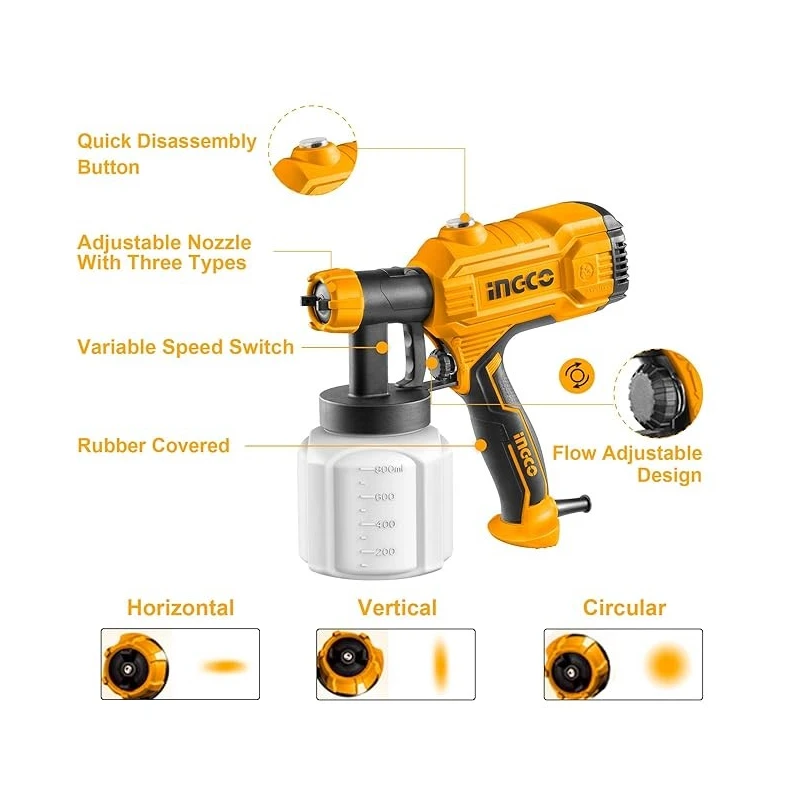 Buy Ingco SPG3508 Spray Gun with Measuring Cup online