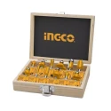 Buy Ingco AKRT1221 12mm Black Router Bit Set online