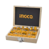 Ingco 12 Pcs 12mm Black Router Bit Set, AKRT1221