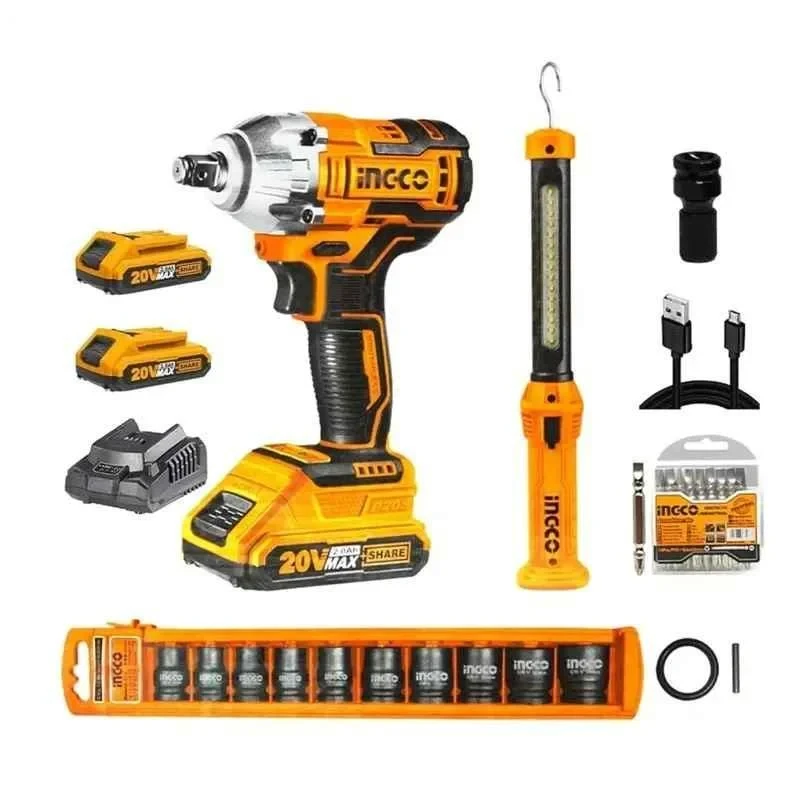 Buy Ingco COSLI23011 Cordless Impact Wrench Kit online