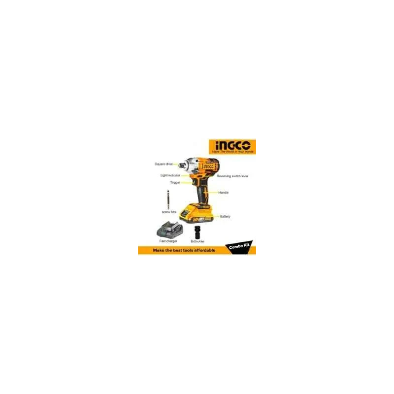 Buy Ingco COSLI23011 Cordless Impact Wrench Kit online