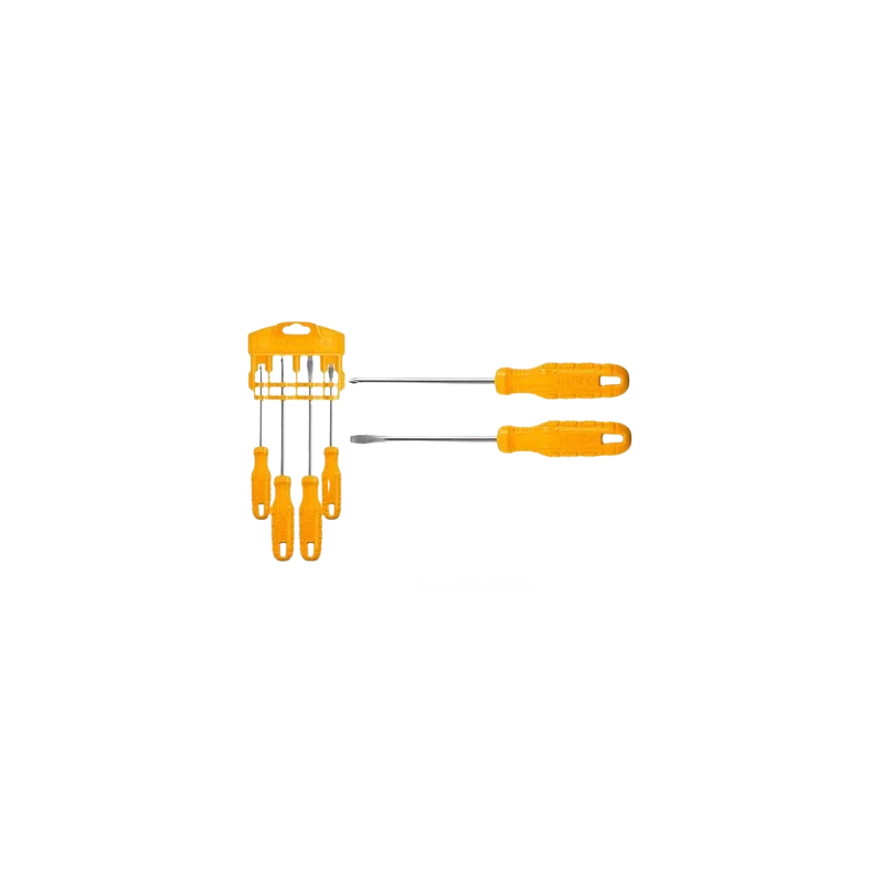 Buy Ingco HKSD0458 60mm CrV Yellow Screwdriver Set online