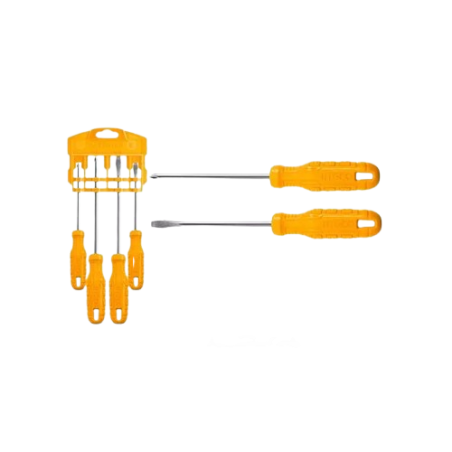 Buy Ingco HKSD0458 60mm CrV Yellow Screwdriver Set online