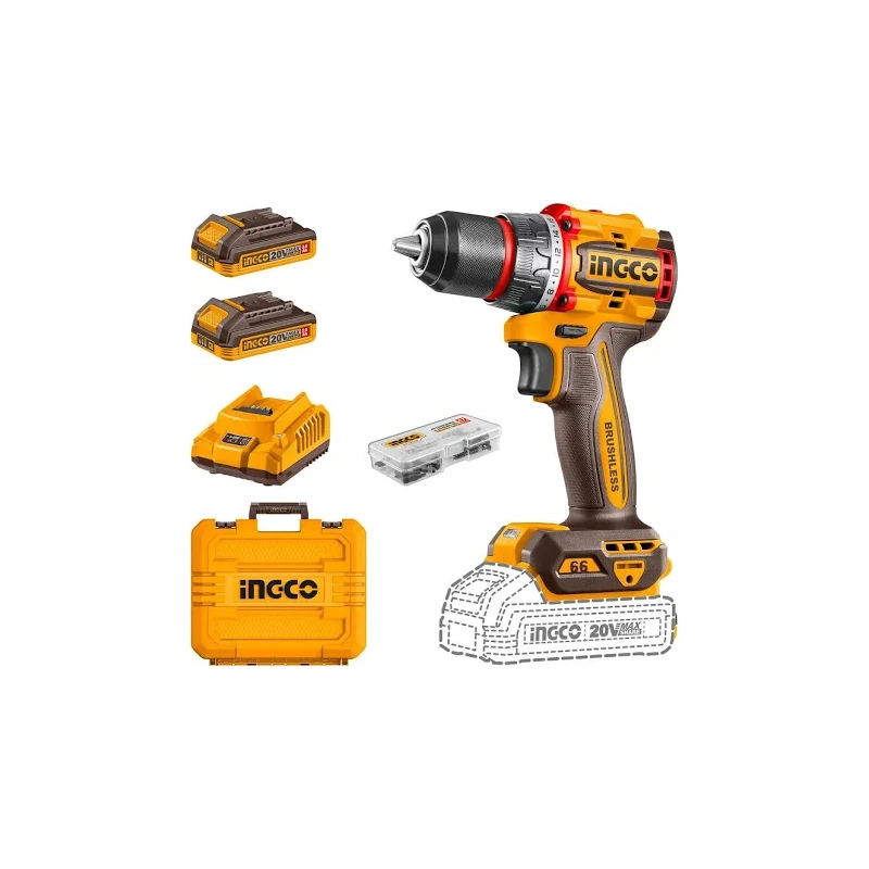 Buy Ingco CDLI20602 2Ah Brushless Cordless Drill Driver online