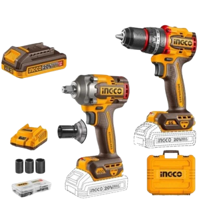 Buy Ingco CKLI20275 20V 400Nm Impact Wrench Combo online