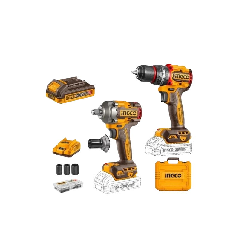 Buy Ingco CKLI20275 20V 400Nm Impact Wrench Combo online