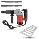 Hillgrove HGCM1387 1200W Demolition Hammer with 2 Bits & 8-Piece Wrench Set image-5