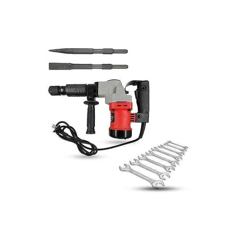 Hillgrove HGCM1387 1200W Demolition Hammer with 2 Bits & 8-Piece Wrench Set image-5