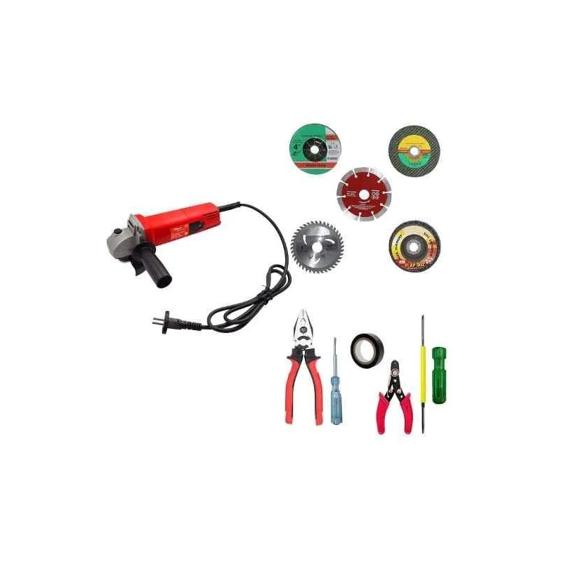 Hillgrove HGCM289M1 850W 11000RPM Angle Grinder Combo with 5 Grinding Wheels & 5 Hand Tools image-4