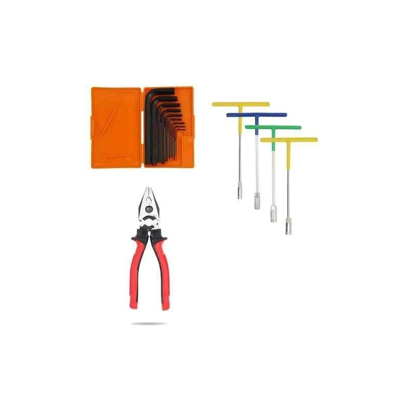 Hillgrove HGCM340M1 9-Piece Hex Allen Key Set with 8" Plier & 4 T-Spanner Sockets image-1