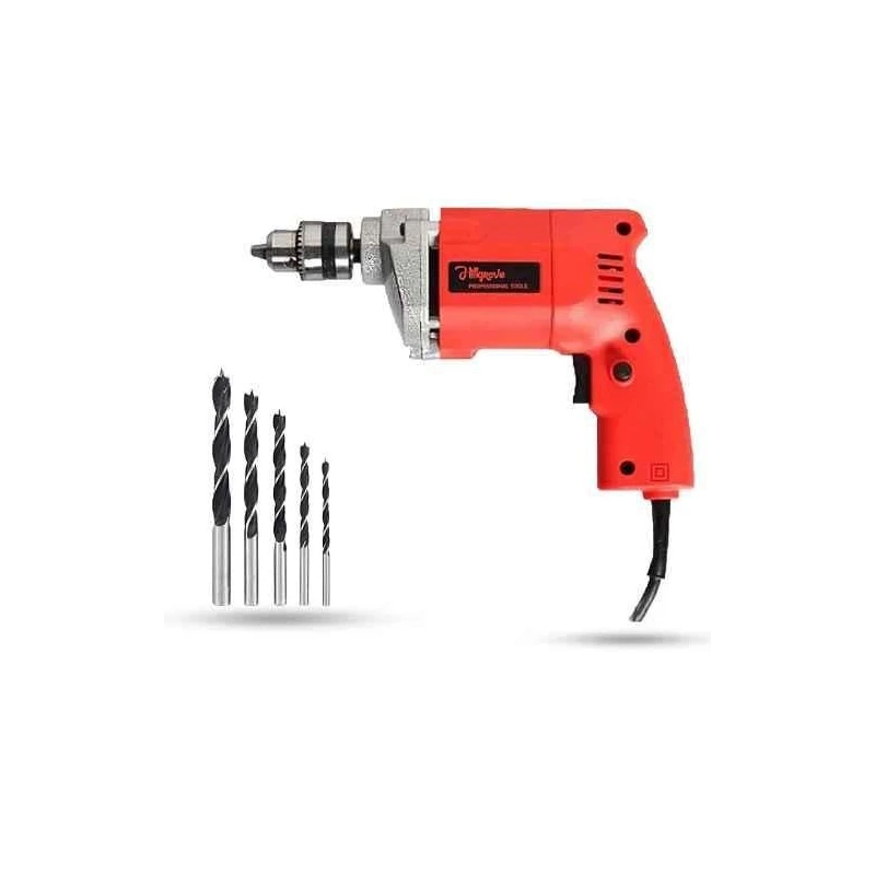 Hillgrove HGCM912 500W Variable Speed Drill Machine with 5 Wood Drill Bits image-4