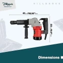 Hillgrove HGCM1375 1200W Demolition Hammer Concrete Breaker with 2 Bits & Gloves image-3