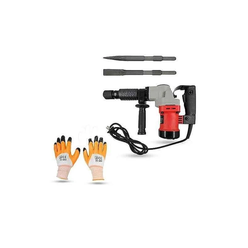 Hillgrove HGCM1375 1200W Demolition Hammer Concrete Breaker with 2 Bits & Gloves image-5