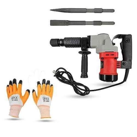 Hillgrove HGCM1375 1200W Demolition Hammer Concrete Breaker with 2 Bits & Gloves image-5