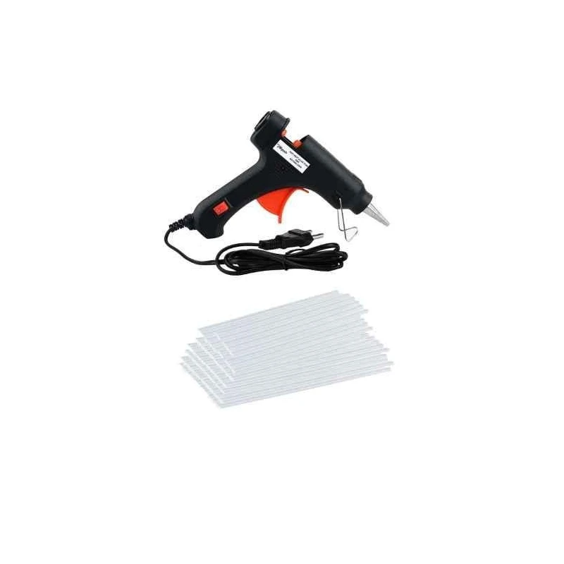 Hillgrove HGCM277M1 20W Electric Hot Melt Glue Gun with 80 Glue Sticks image-1