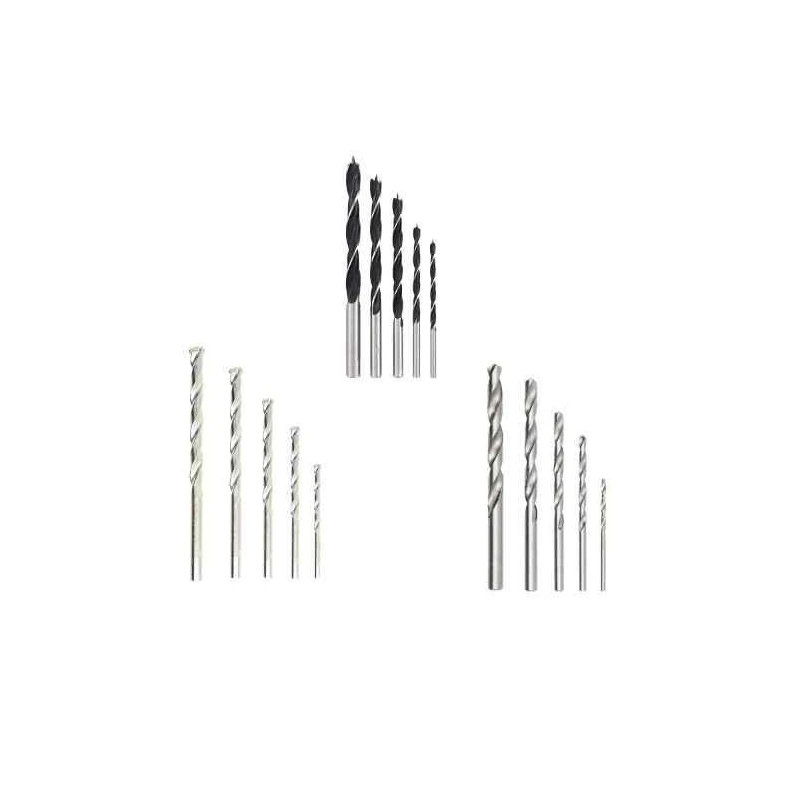 Hillgrove HGCM180M1 Drill Bit Combo Set with 5 HSS 5 Wood & 5 Masonry Bits image-5