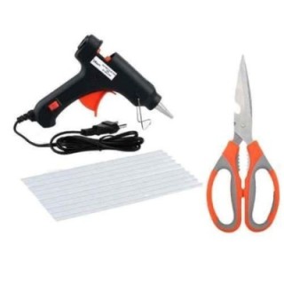 Hillgrove HGCM281M1 20W Electric Hot Melt Glue Gun with 10 Glue Sticks & Scissor image-3