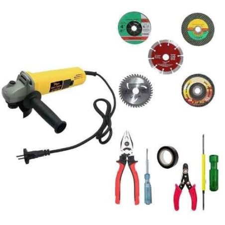 Hillgrove HGCM288M1 850W 11000rpm Angle Grinder with 5 Grinding Wheels & 5 Hand Tools image-2