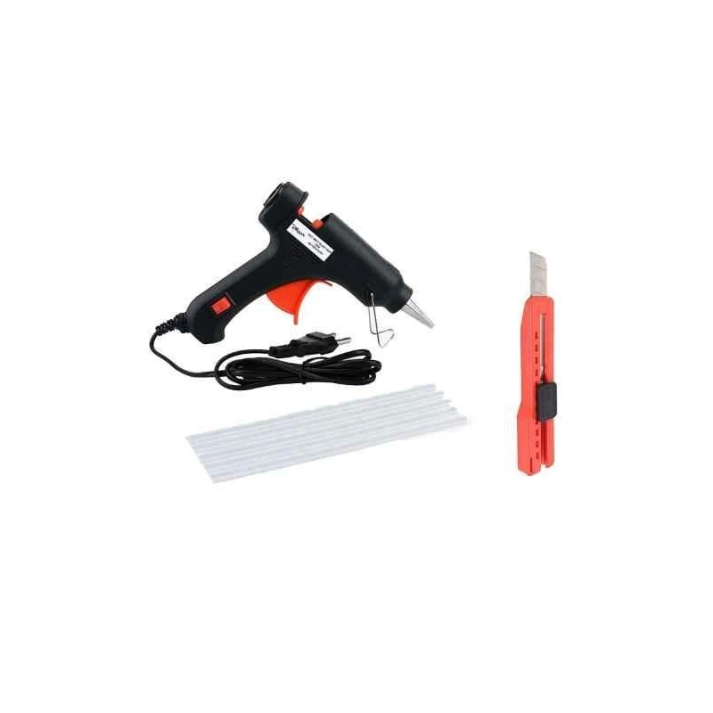 Hillgrove HGCM279M1 20W Electric Hot Melt Glue Gun with 5 Glue Sticks & Utility Knife image-3