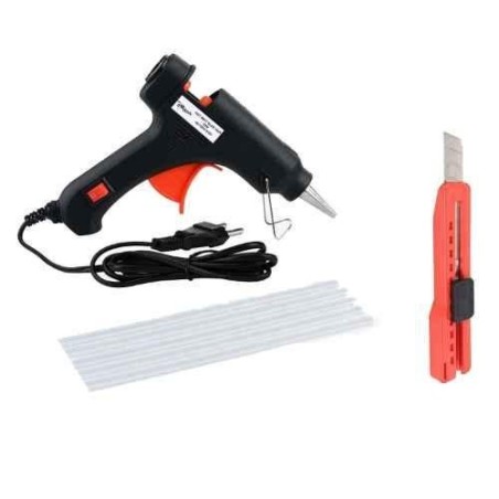 Hillgrove HGCM279M1 20W Electric Hot Melt Glue Gun with 5 Glue Sticks & Utility Knife image-3