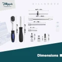 Hillgrove HGCM56M1 46-Piece 1/4 Inch Ratchet Socket Spanner Set with 9-Piece Hex Allen Key Set & Accessories image-4