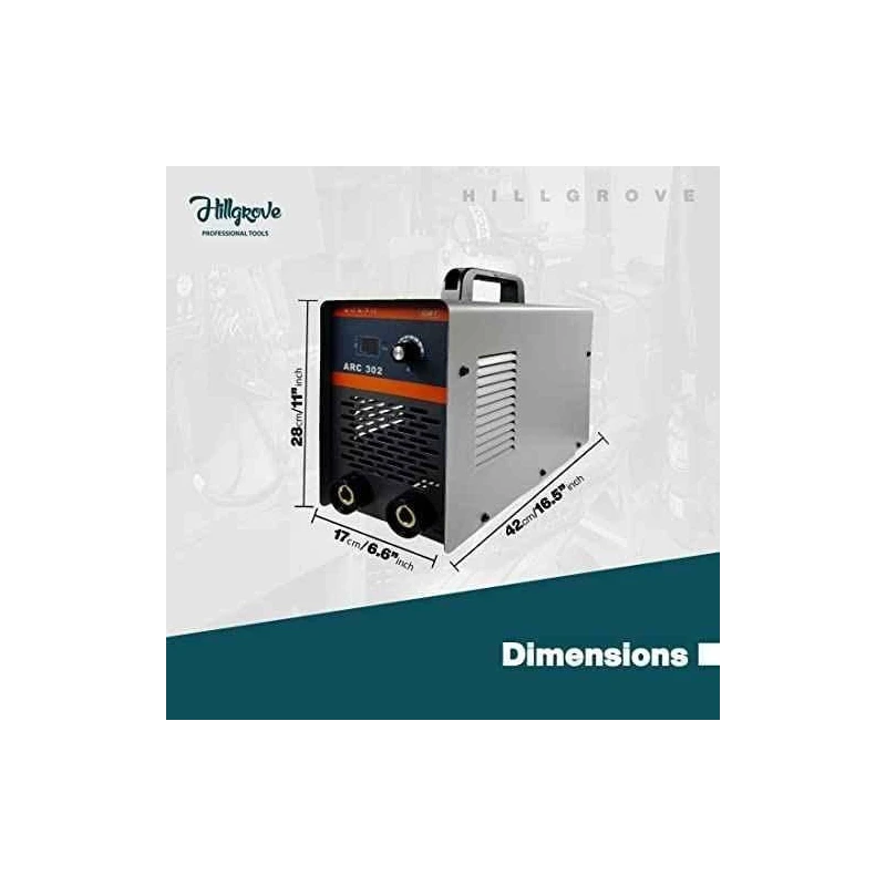 Hillgrove HGCM957 ARC302 302A IGBT Inverter Welding Machine with Welding Holder & Earth Clamp image-5