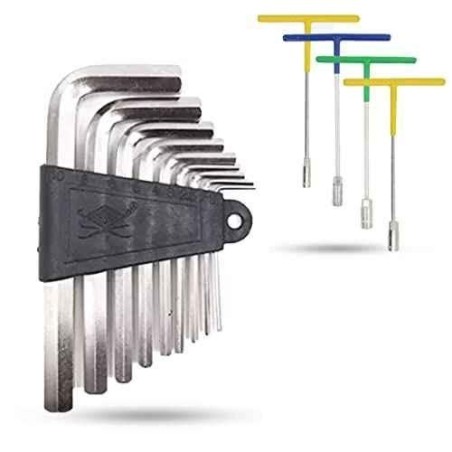 Hillgrove HGCM853 9-Piece Full Hex Allen Key and 4-Piece T-Spanner Set image-4