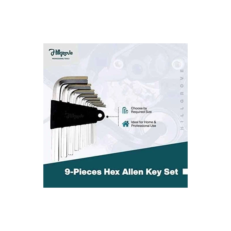 Hillgrove HGCM853 9-Piece Full Hex Allen Key and 4-Piece T-Spanner Set image-5