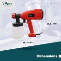 Hillgrove HGCM092 550W Plastic Heavy Duty DIY Paint Sprayer Gun Machine Set image-3