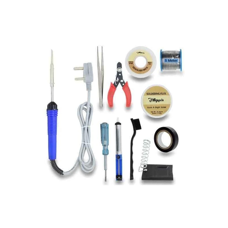 Hillgrove HG0094 11-in-1 Mobile Soldering and Desoldering Tool Kits with Flux Paste & Wire image-1