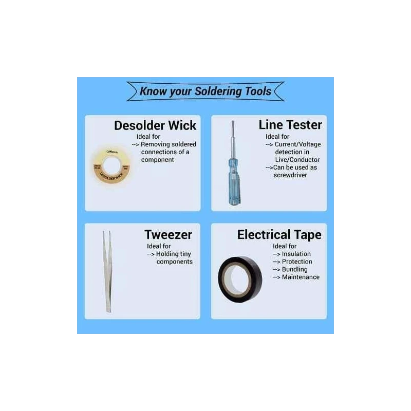 Hillgrove HG0094 11-in-1 Mobile Soldering and Desoldering Tool Kits with Flux Paste & Wire image-4