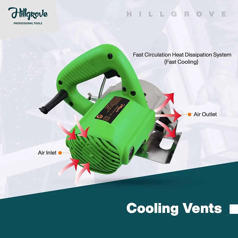 Hillgrove HGCM424M1 1050W Cutting Machine Saw with 5 Tile Cutting Wheels Safety Goggles & Gloves image-5