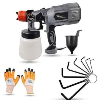Hillgrove HGCM1292 550W DIY HVLP Paint Sprayer Gun with Gloves & 8-Piece Ring Hex Allen Key image-5