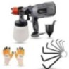 Hillgrove HGCM1292 550W DIY HVLP Paint Sprayer Gun with Gloves & 8-Piece Ring Hex Allen Key