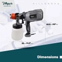 Hillgrove HGCM1292 550W DIY HVLP Paint Sprayer Gun with Gloves & 8-Piece Ring Hex Allen Key image-6
