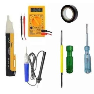 Hillgrove HGCM434M1  Electrical Tool Combo with Non Contact Voltage Tester Tape Multimeter & 2-in-1 Screwdriver image-1