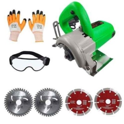 Hillgrove HGCM426M1  1050W Cutting Machine Saw with 4 Tile/Wood Cutting Wheels Safety Goggles & Gloves image-1