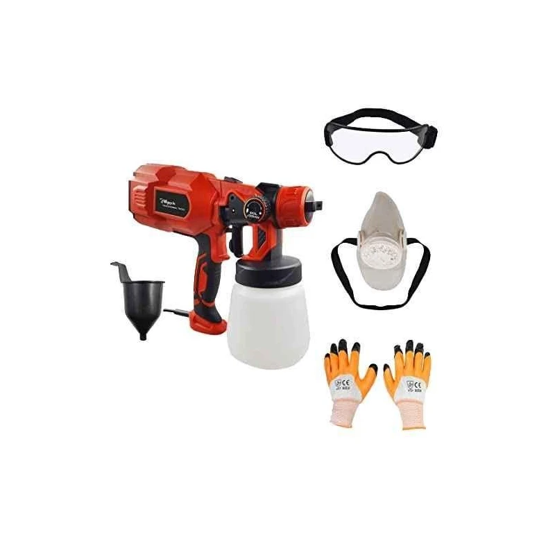 Hillgrove HGCM088 550W Plastic Heavy Duty DIY Paint Sprayer Gun Machine Set image-1