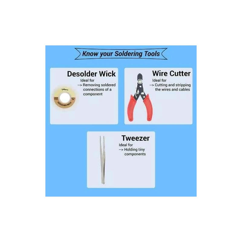 Hillgrove HG0090 9-in-1 Mobile Soldering Iron Equipment Tool Kits with Flux Paste & Wire image-3