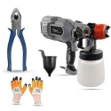 Hillgrove HGCM1278 550W DIY HVLP Paint Sprayer Gun with Gloves & 8-Inch Plier image-2