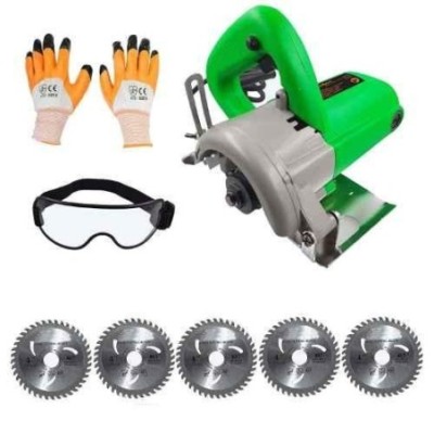 Hillgrove HGCM425M1 1050W Cutting Machine Saw with 5 Wood Cutting Wheels Safety Goggles & Gloves image-2