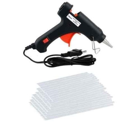 Hillgrove HGCM278M1 20W Electric Hot Melt Glue Gun with 80 Glue Sticks for Craft & Decoration image-3