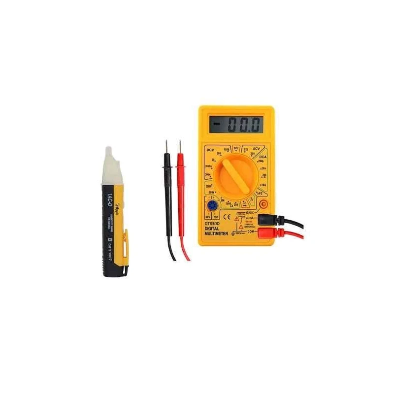 Hillgrove HGCM465M1 AC-DC Voltage Ohm Digital Mini Multimeter & Non-Contact Voltage Tester Combo image-2