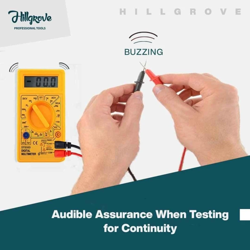 Hillgrove HGCM465M1 AC-DC Voltage Ohm Digital Mini Multimeter & Non-Contact Voltage Tester Combo image-5